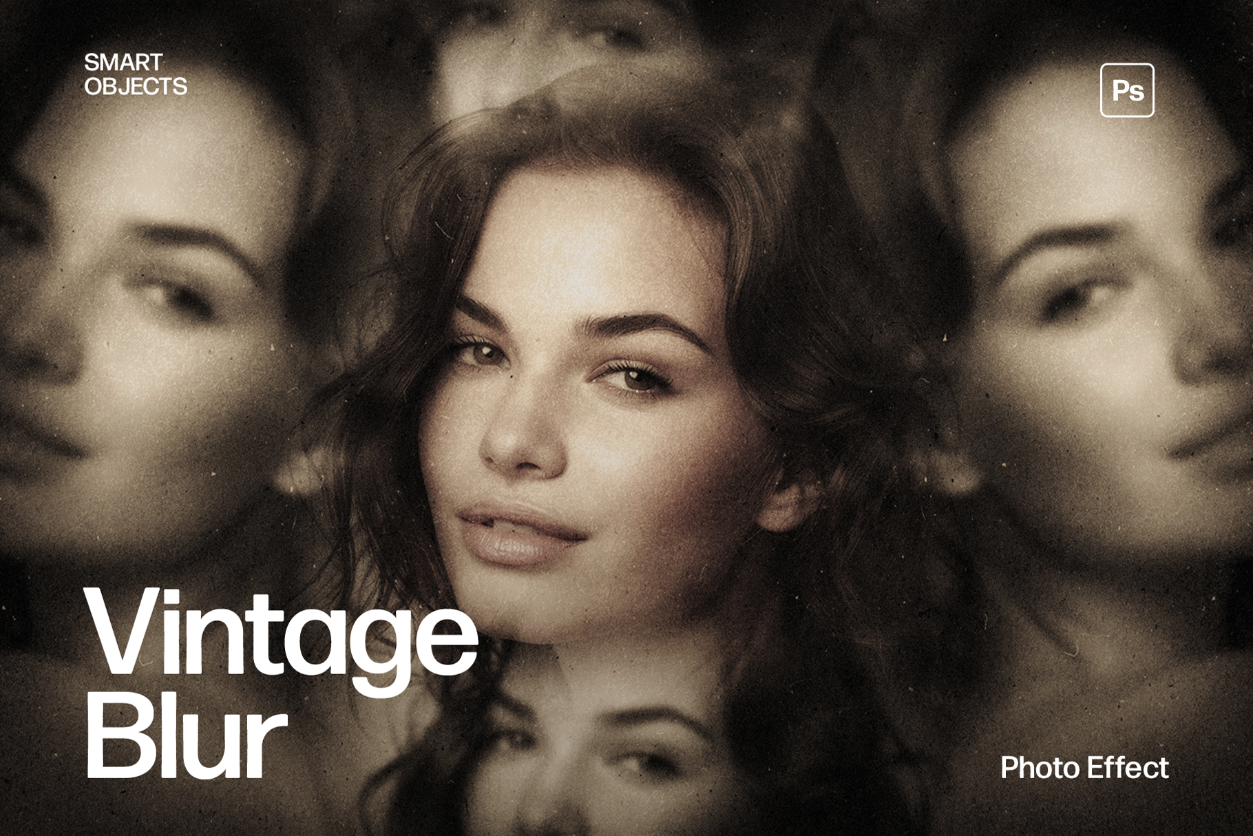 Vintage Blur Prism Photo Effect Template