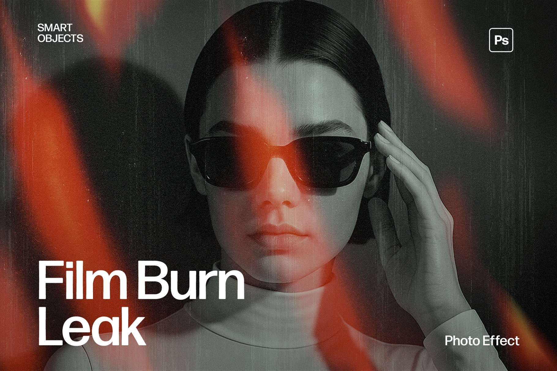 Vintage Film Burn Light Leak Photo Effect Template
