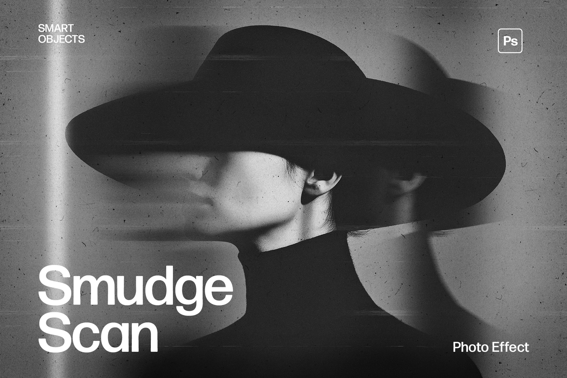 Smudged Scanner Photo Effect Template