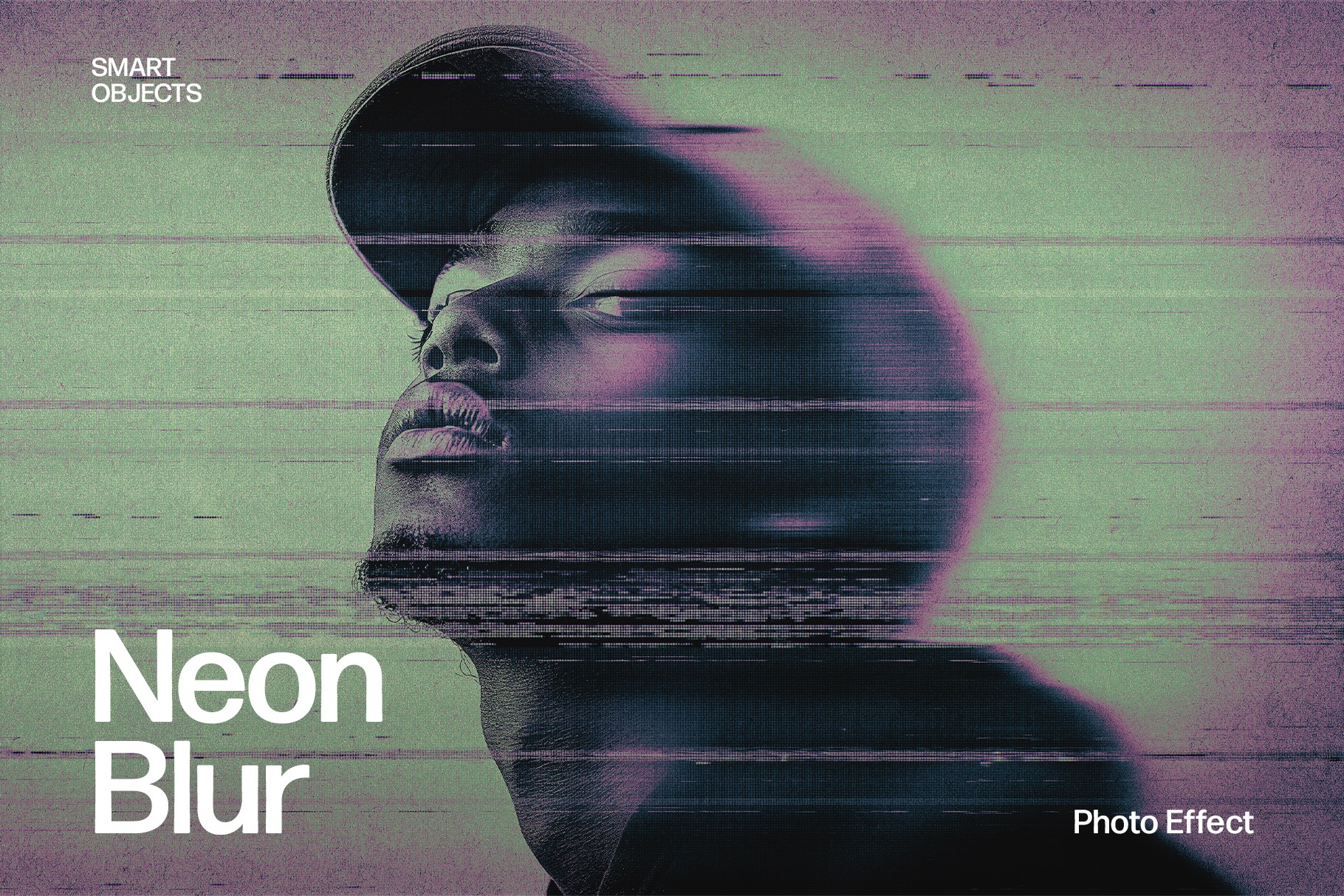 Neon Blur Photo Effect Template