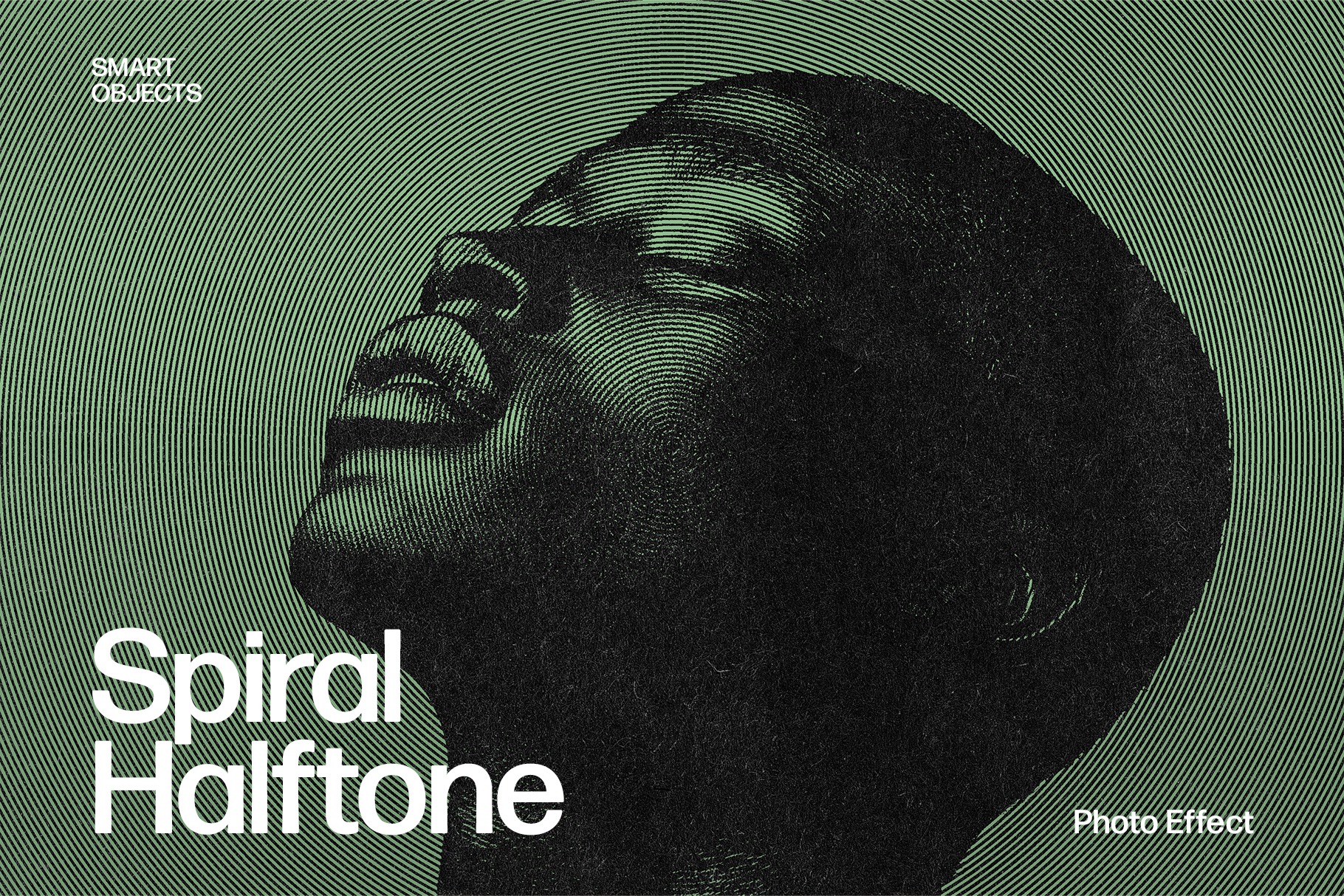 Spiral Halftone Photo Effect Template