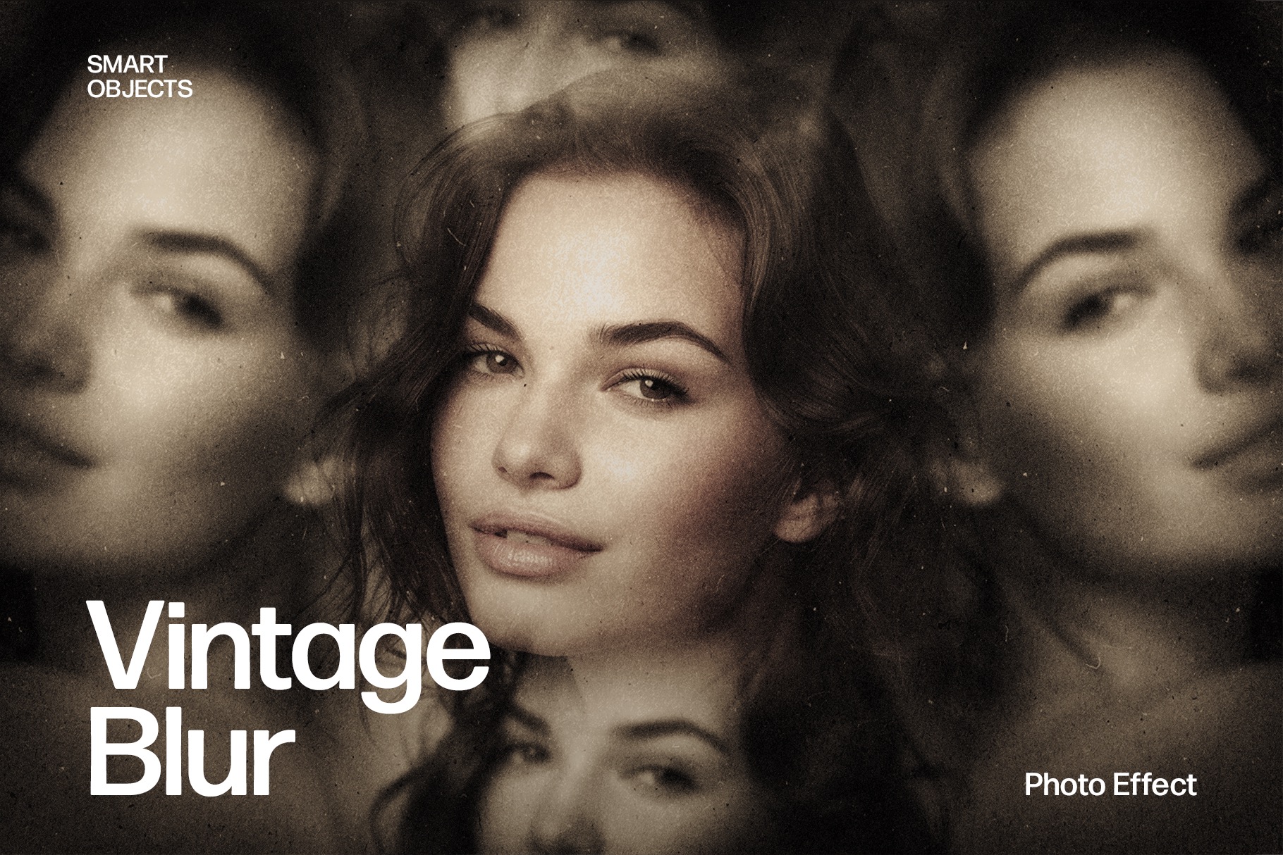 Vintage Blur Prism Photo Effect Template