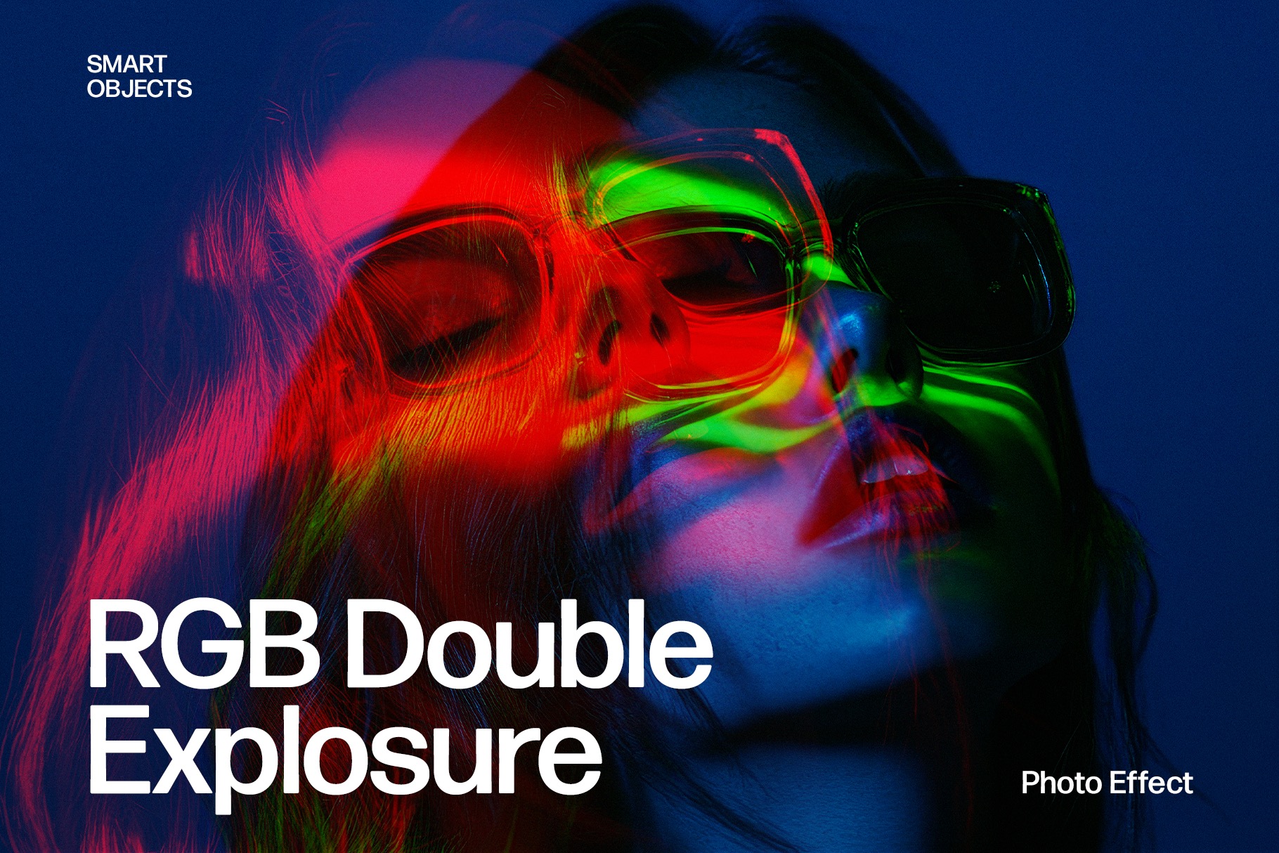 RGB Split Double Exposure Photo Effect Template