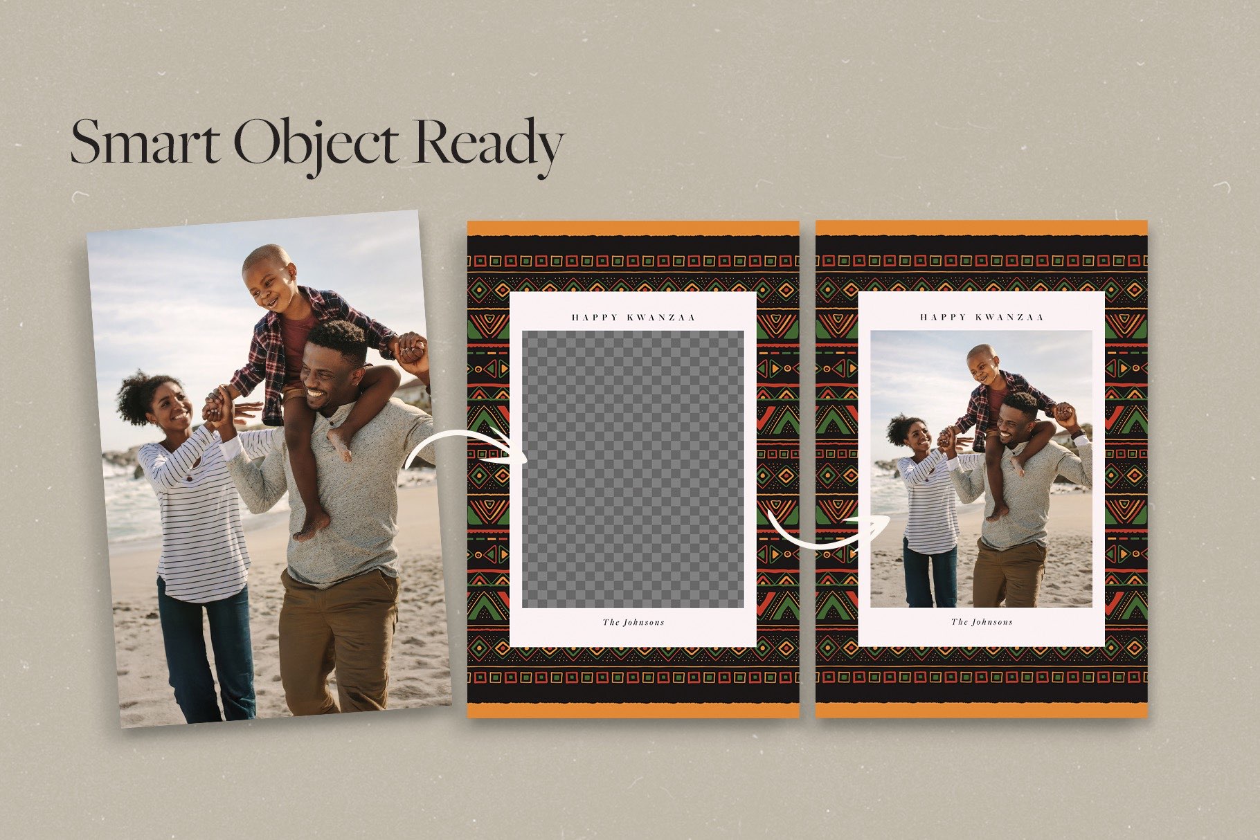 African Photo Frame Template in Canva, Photoshop PSD, Illustrator Ai & Vector EPS