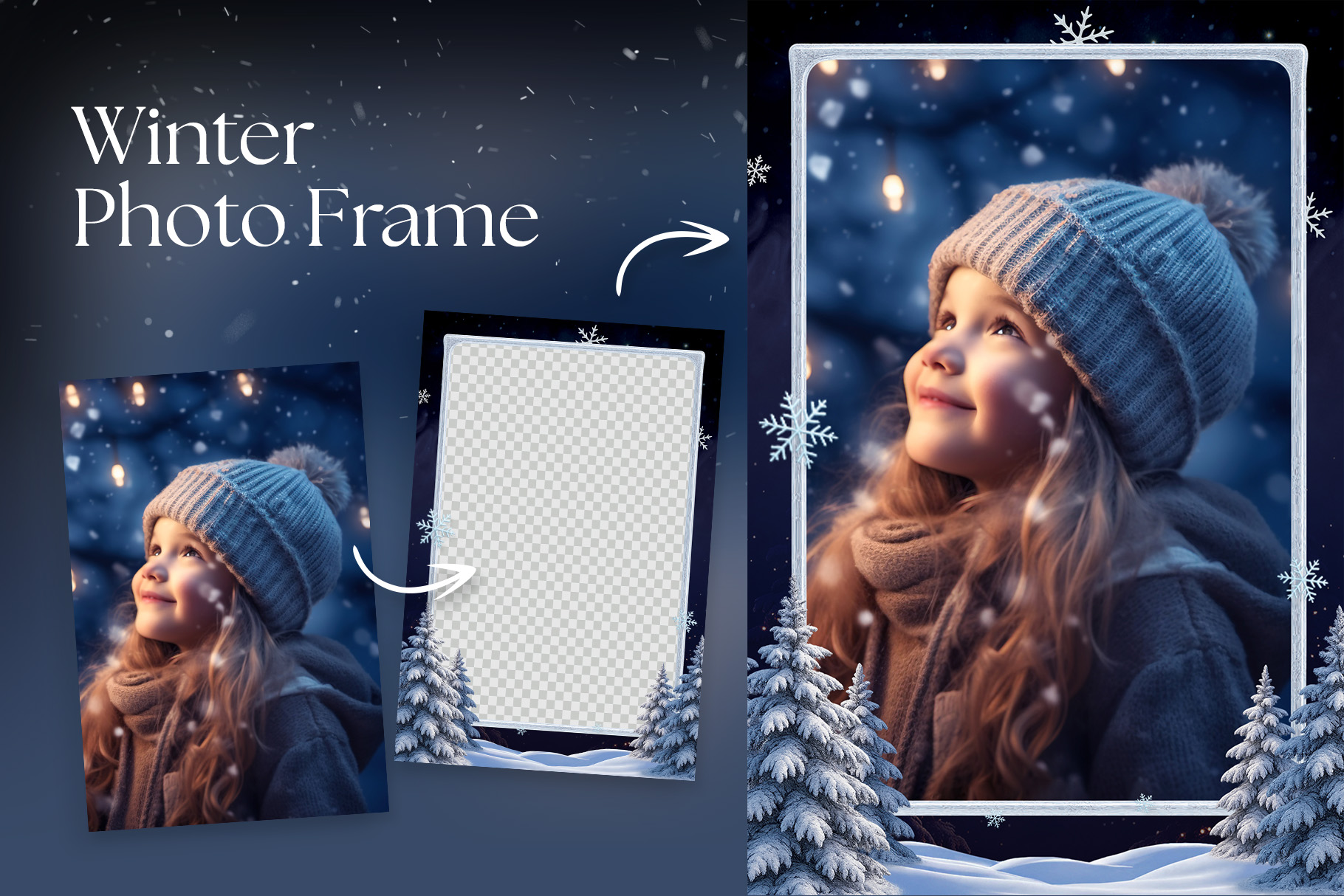 Winter Photo Frame Flyer Template Vol 1