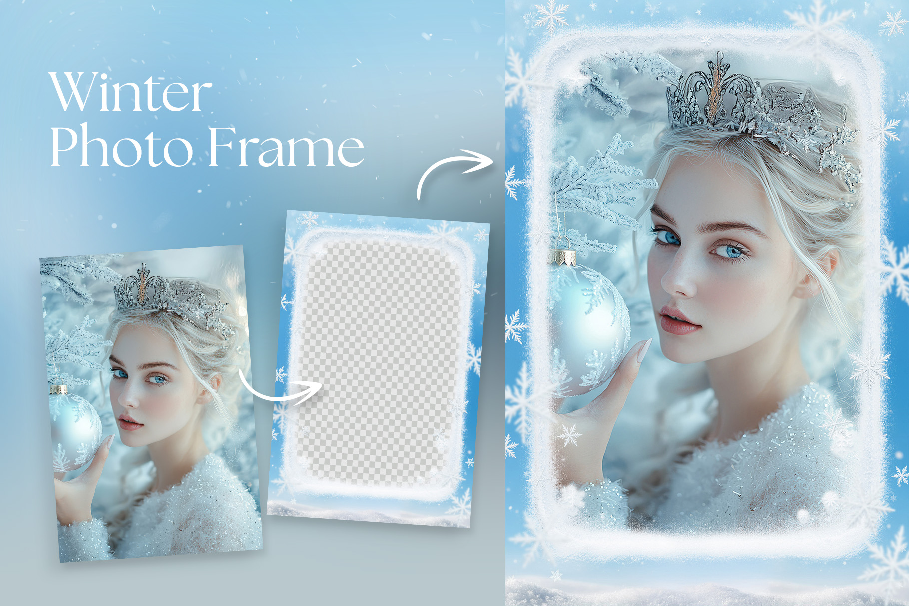 Winter Photo Frame Flyer Template Vol 2