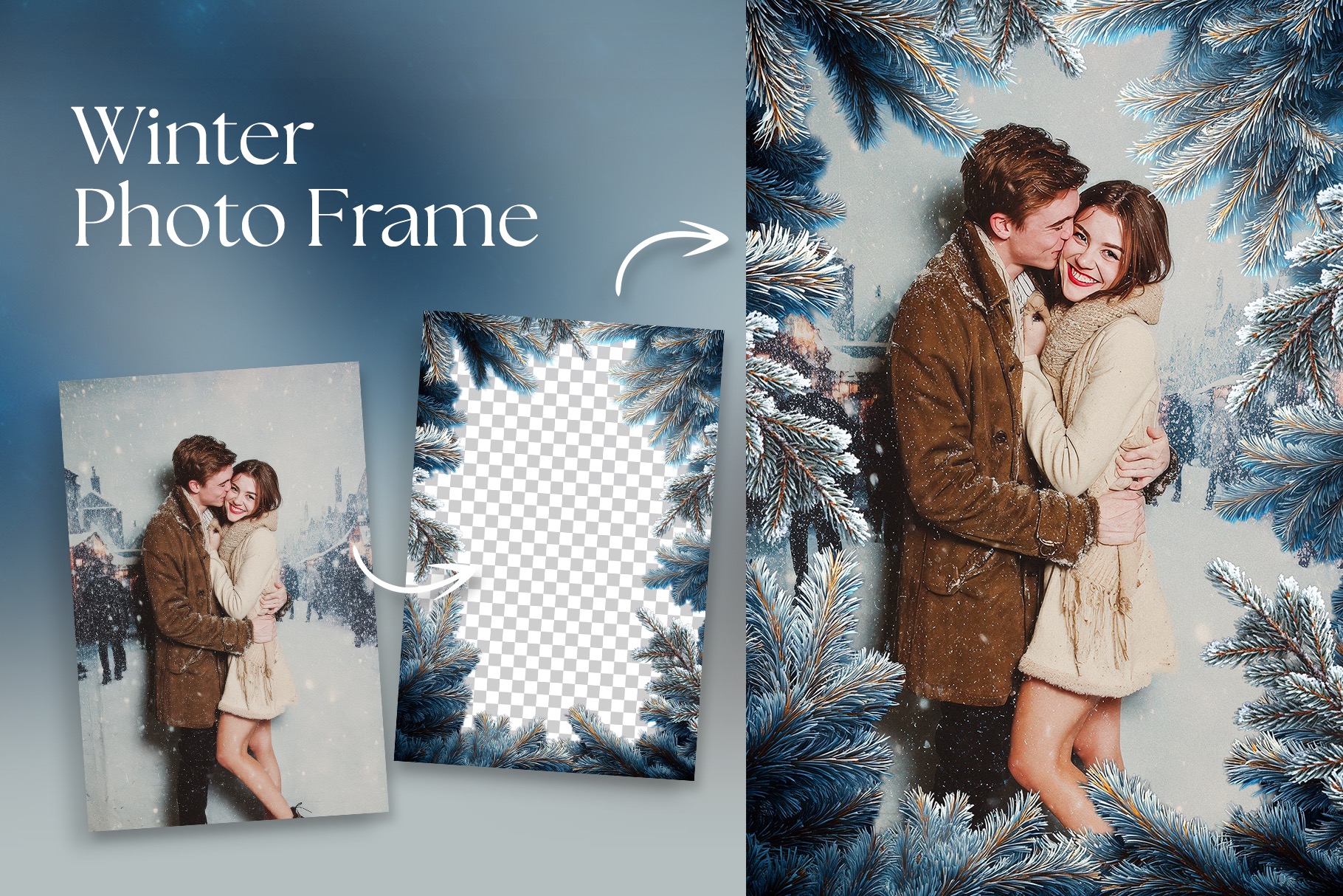 Winter Photo Frame Flyer Template Vol 5