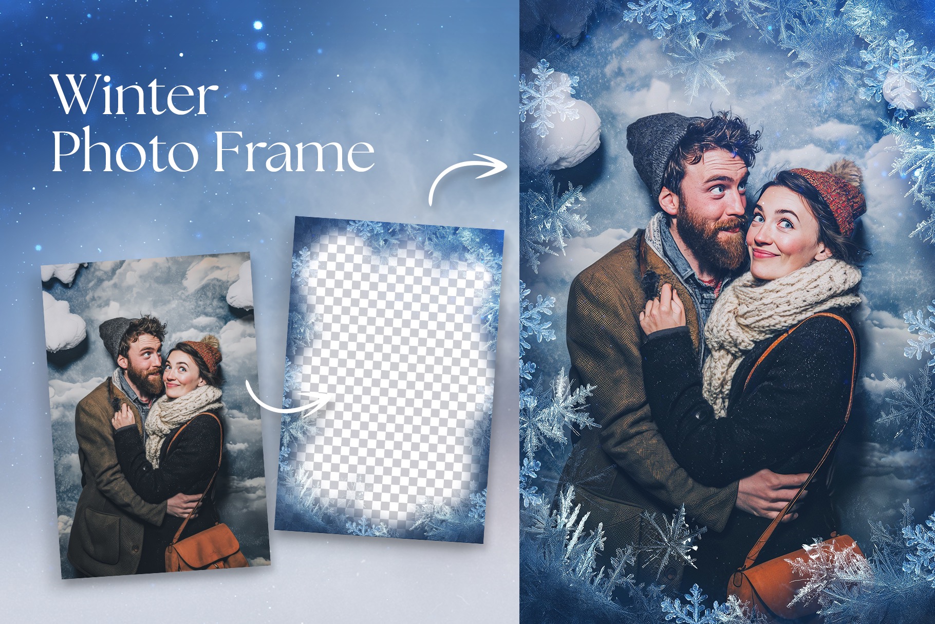Winter Photo Frame Flyer Template Vol 3
