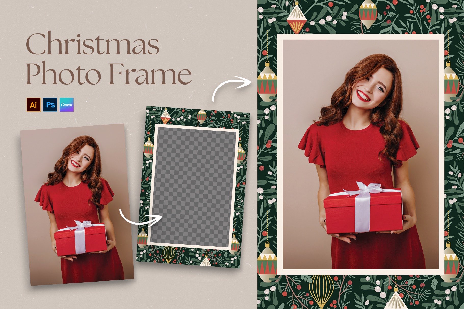 Christmas Photo Frame Template