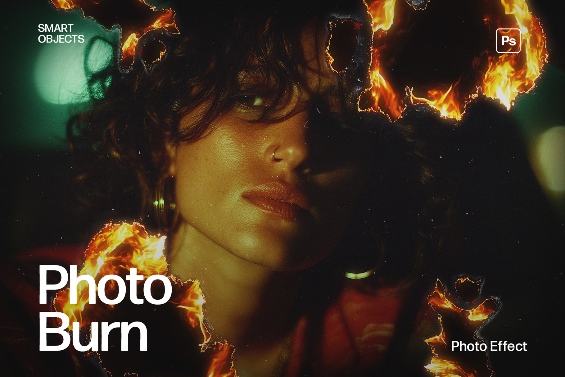 Burnt Paper & Burning Photo Effect Template