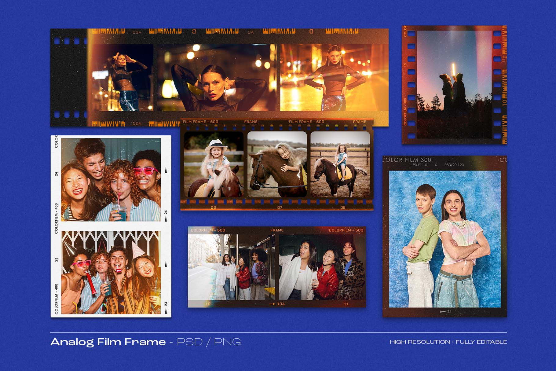 Analog Film Frame Template Set