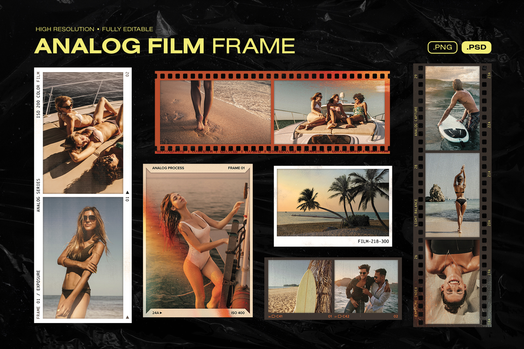 Analog Film Photo Frame Template