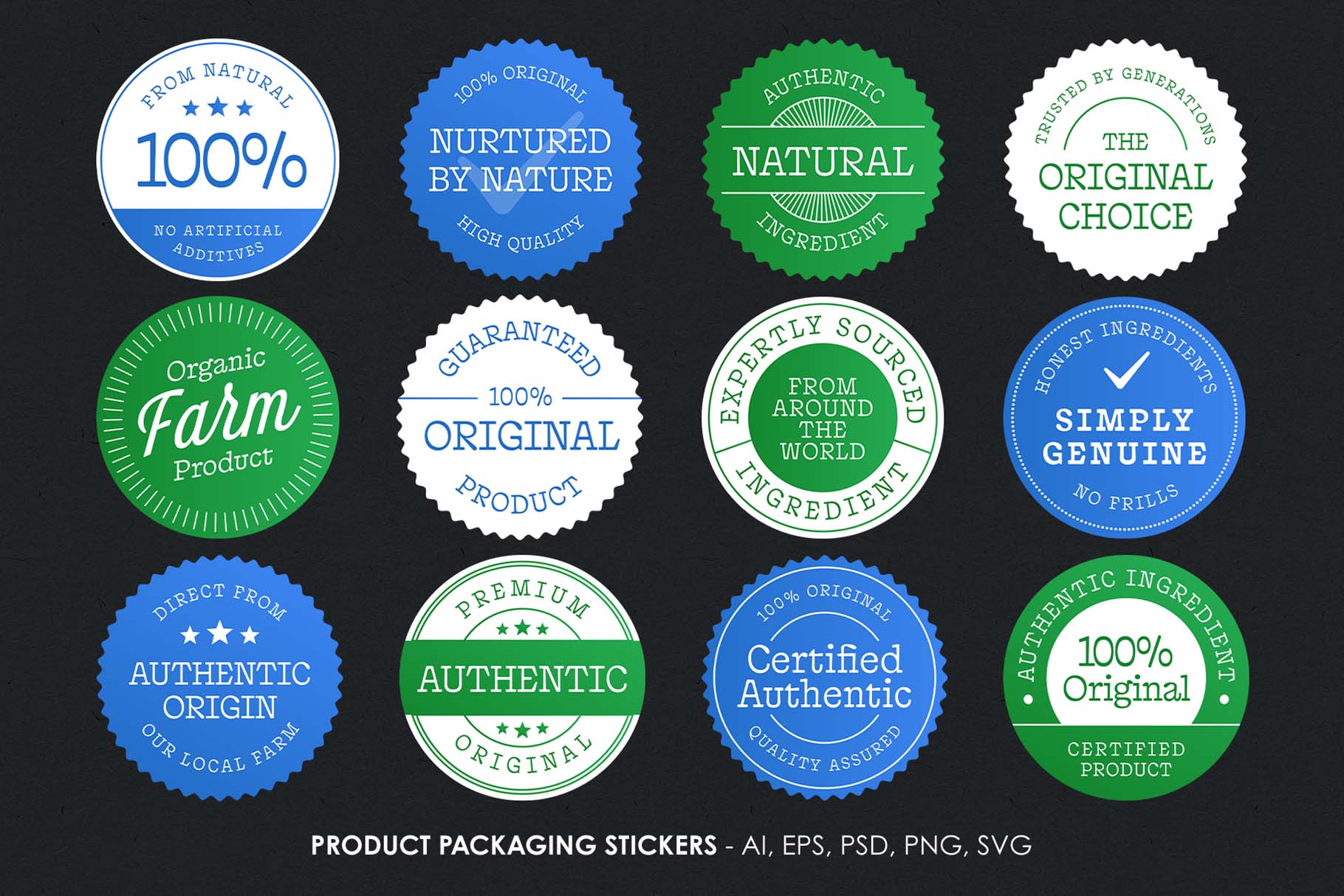 Product Packaging Sticker Set