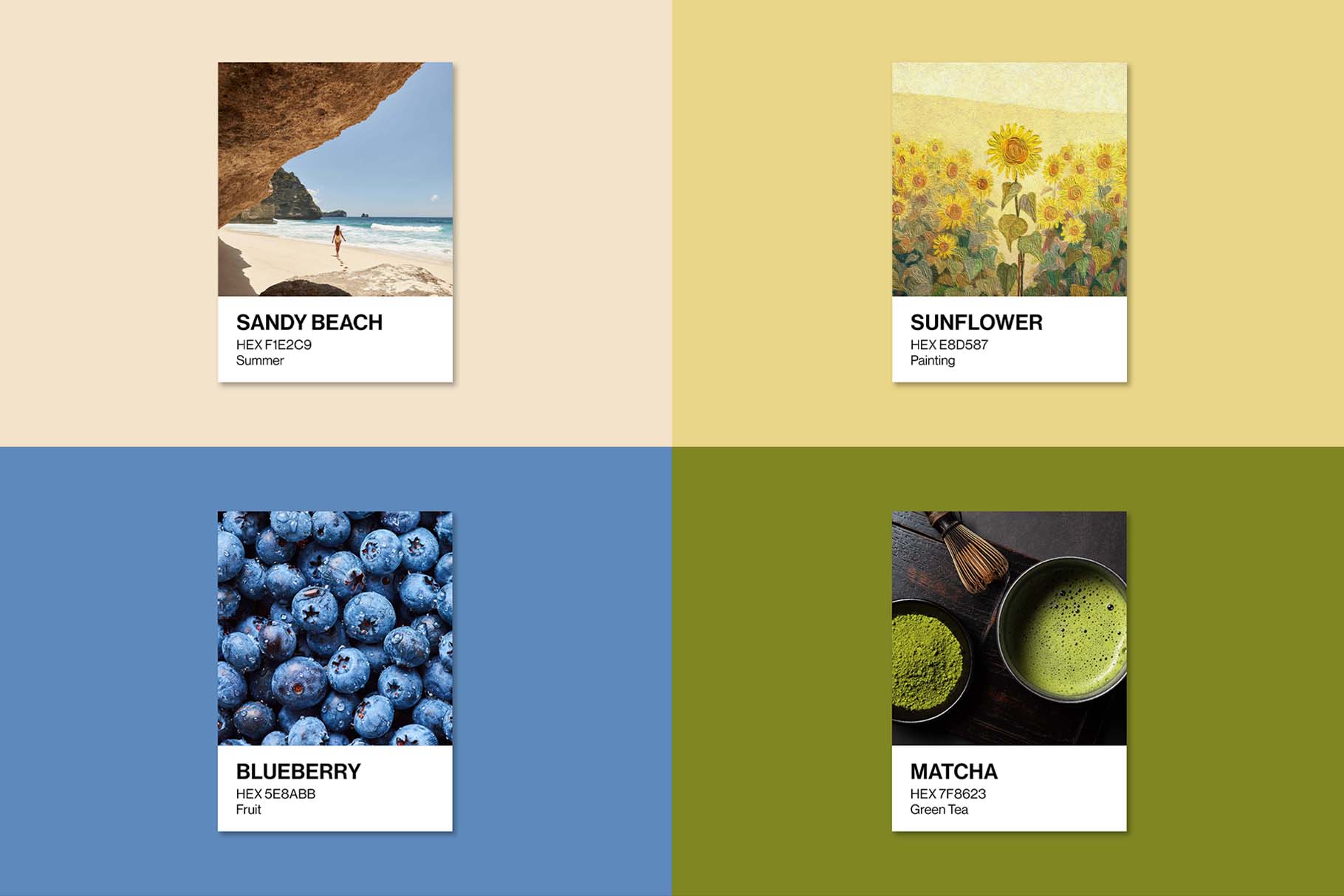 Color Palette Card Mockup Template