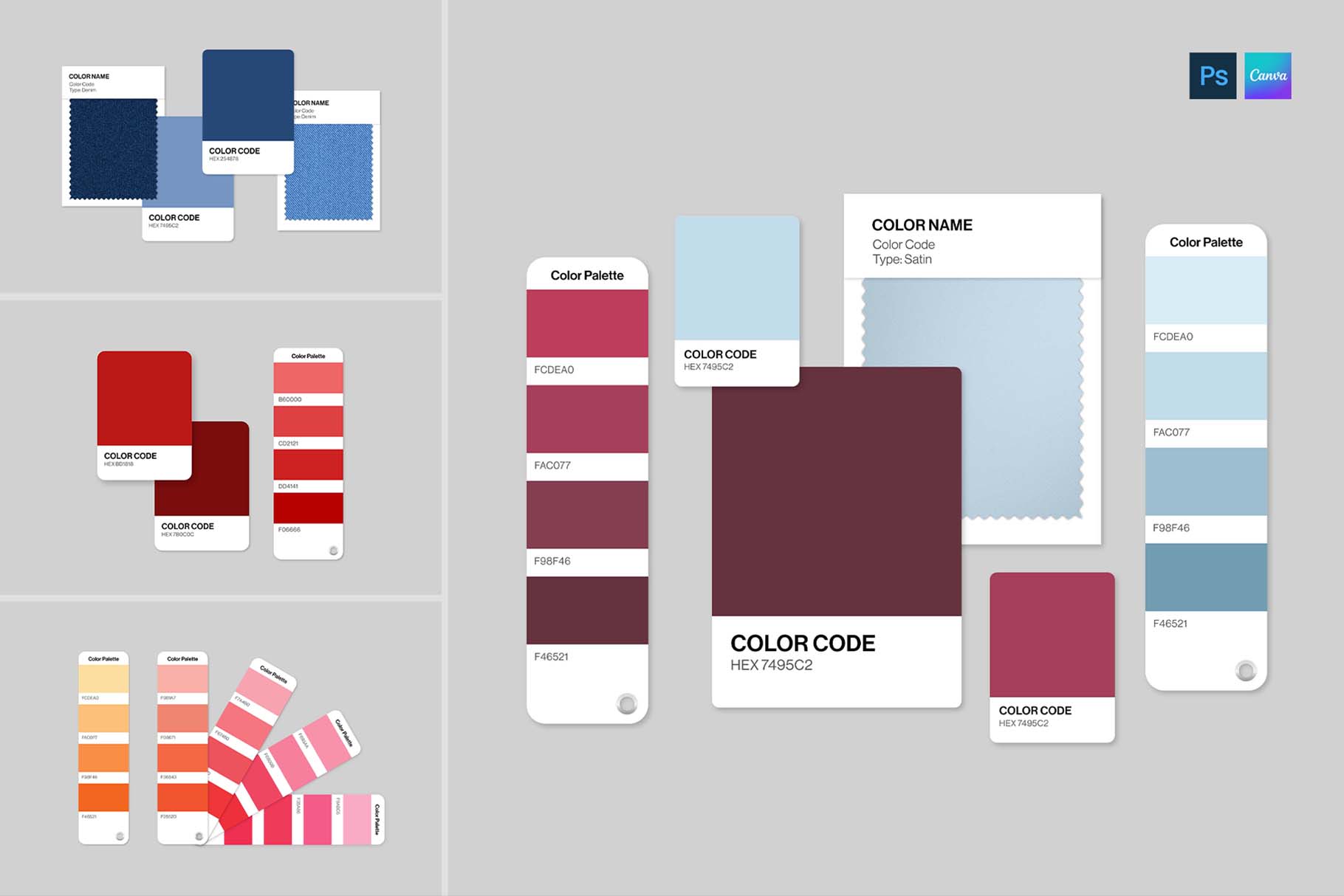 Color Palette Mockup Template