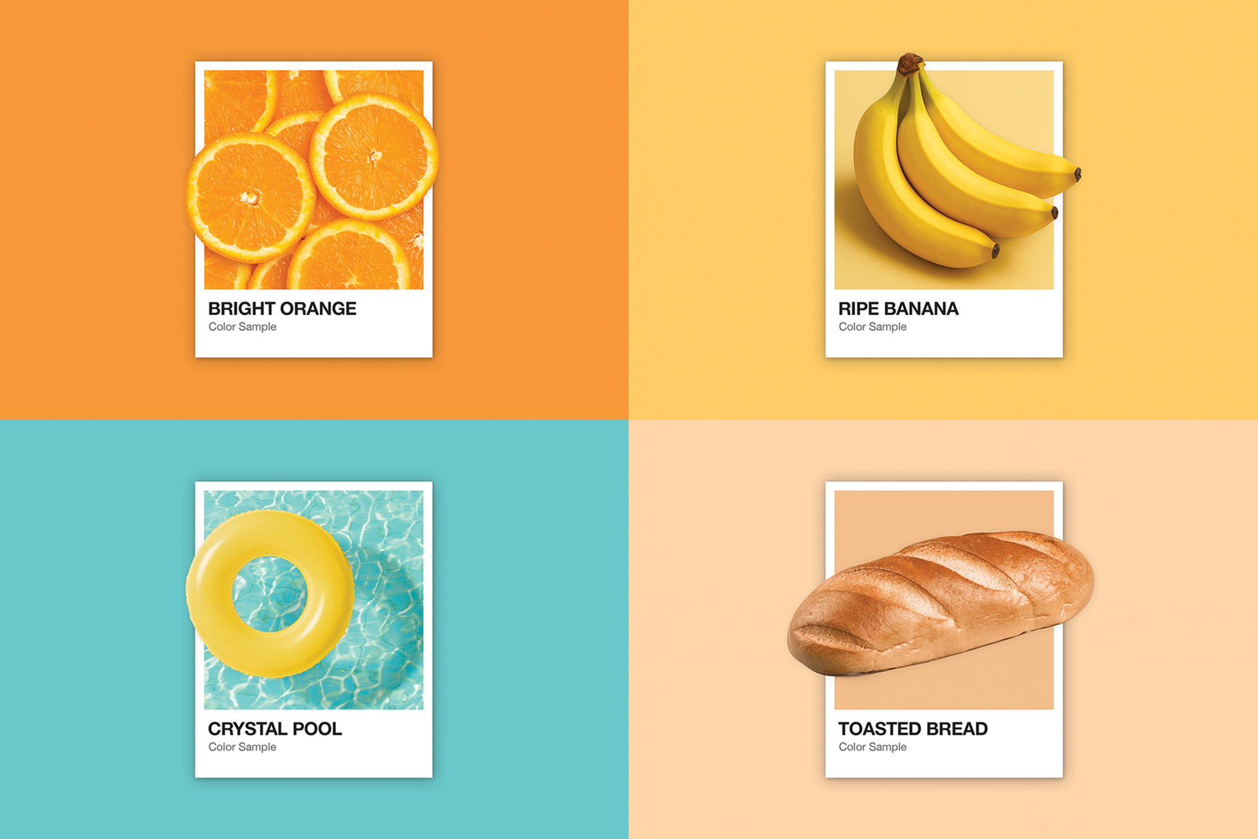 Pantone Color Card Mockup Template