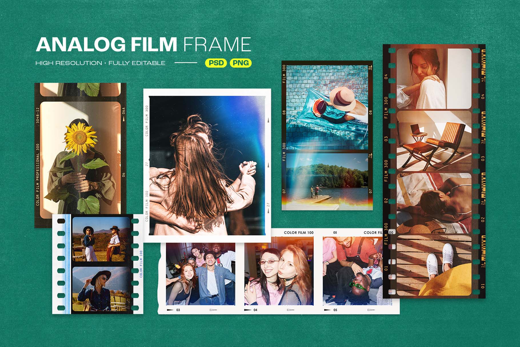 Retro Film Frame Templates