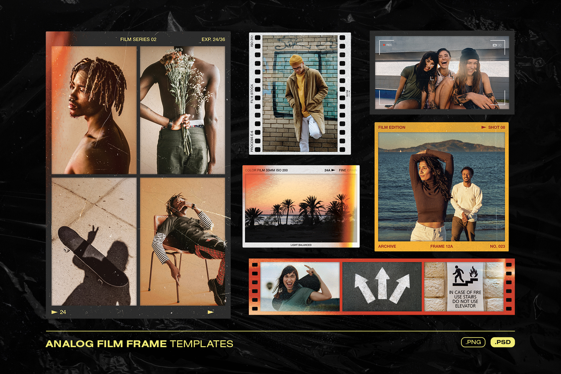 Vintage Film Frame Mockup Templates