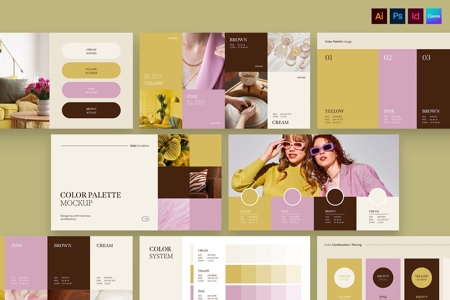 Color Palette Presentation Template 554