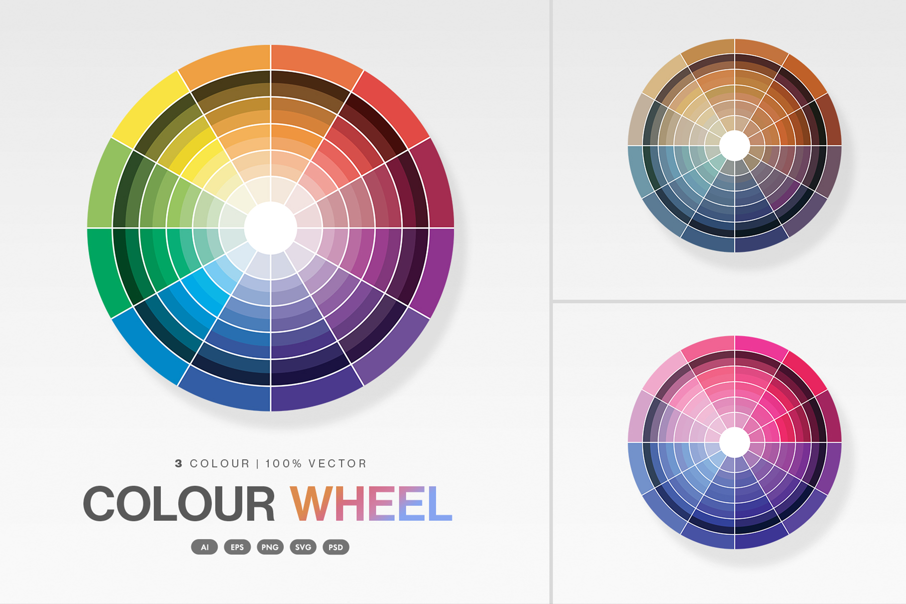 Color Wheel Vector Set