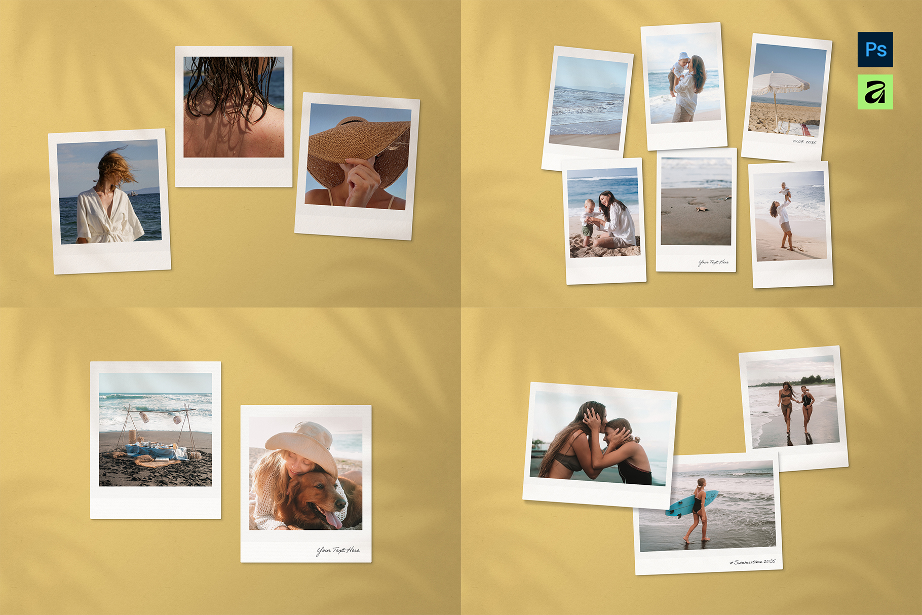 Polaroid Photo Mockup Template